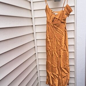 Elegant Tan Slip Dress